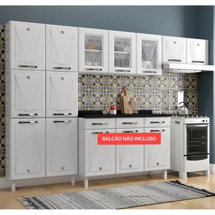 Cozinha de Aço Compacta Star New 3 Peças Branco - Telasul