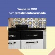 Cozinha de Aço Completa Star New C/ Vidro e Balcão Branco/Preto - Telasul