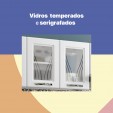Cozinha de Aço Completa Star New 3vidros Balcão P/ Pia Branco - Telasul
