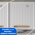 Armário de Cozinha de Aço Aéreo Duplo Diamante Branco - Telasul