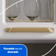 Armário de Cozinha Aço Aéreo Triplo C/ Vidro Diamante Branco - Telasul