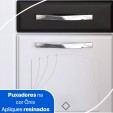 Balcão de Cozinha de Aço Star New 150cm para Pia Branco/Preto - Telasul
