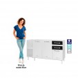 Balcão de Cozinha de Aço Star New 150cm para Pia Branco/Preto - Telasul