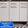 Balcão de Cozinha de Aço Triplo Diamante C/ Tampo Branco - Telasul