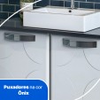 Balcão Gabinete para Banheiro em Aço Rubi 2 Portas Branco - Telasul