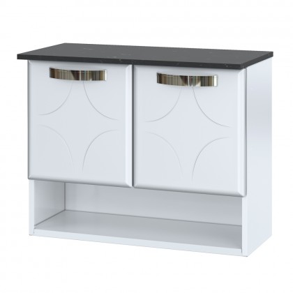 Balcão Gabinete para Banheiro em Aço Rubi 2 Portas Branco - Telasul