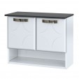 Balcão Gabinete para Banheiro em Aço Rubi 2 Portas Branco - Telasul