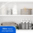 Armário Multiuso para Lavanderia Duo 2 Portas Branco - Telasul