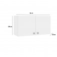 Armário Multiuso para Lavanderia Duo 70cm 2 Portas Branco - Telasul