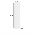 Armário Multiuso para Lavanderia Duo 1 Porta com Suporte para Vassoura Branco - Telasul