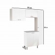Conjunto Armário Multiuso para Lavanderia Duo 4 Peças Branco - Telasul