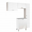 Conjunto Armário Multiuso para Lavanderia Duo 4 Peças Branco - Telasul