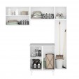 Conjunto Armário Multiuso para Lavanderia Duo 4 Peças Branco - Telasul