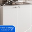 Conjunto Armário Multiuso para Lavanderia Duo 4 Peças Branco - Telasul