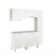 Conjunto Armário Multiuso para Lavanderia Duo 5 Peças Branco - Telasul