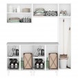 Conjunto Armário Multiuso para Lavanderia Duo 5 Peças Branco - Telasul