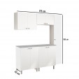 Conjunto Armário Multiuso para Lavanderia Duo 5 Peças Branco - Telasul