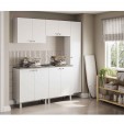 Conjunto Armário Multiuso para Lavanderia Duo 5 Peças Branco - Telasul