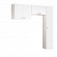 Conjunto Armário Multiuso para Lavanderia Duo 3 Peças Branco - Telasul