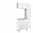 Conjunto Armário Multiuso para Lavanderia Duo 3 Peças Branco - Telasul