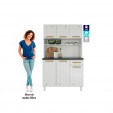 Armário de Cozinha de Aço Kit Triplo Diamante Smart Branco - Telasul