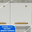 Armário de Cozinha de Aço Kit Triplo Diamante Smart Branco - Telasul