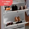 Sapateira Aparador Basculante Versa Home 2 Gavetas Branco - Telasul