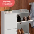 Sapateira Aparador Basculante Versa Home 2 Gavetas Branco - Telasul