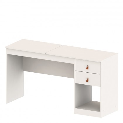 Escrivaninha e Penteadeira Versa Home C/ Espelho 2 Gavetas Branco - Telasul