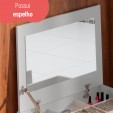 Penteadeira Cômoda Versa Home com Espelho e Banqueta Branco - Telasul