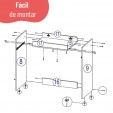 Penteadeira Cômoda Versa Home com Espelho e Banqueta Branco - Telasul