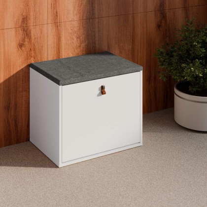 Banco Sapateira Versa Home 1 Porta Branco - Telasul