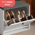 Banco Sapateira Versa Home 1 Porta Branco - Telasul