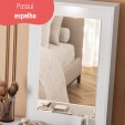 Escrivaninha e Penteadeira Versa Home com Espelho 1 Porta Branco - Telasul