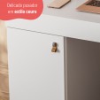 Escrivaninha e Penteadeira Versa Home com Espelho 1 Porta Branco - Telasul