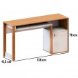 Escrivaninha Mesa para Computador Versa Home 1 Porta Freijó/Branco - Telasul