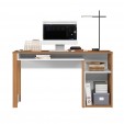 Escrivaninha Mesa para Computador Versa Home 1 Porta Freijó/Branco - Telasul