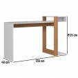 Escrivaninha Aparador Mesa para Notebook Telasul Versa Home Freijó/Branco - Telasul