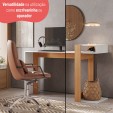 Escrivaninha Aparador Mesa para Notebook Telasul Versa Home Freijó/Branco - Telasul