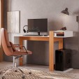 Escrivaninha Aparador Mesa para Notebook Telasul Versa Home Freijó/Branco - Telasul
