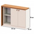 Escrivaninha com Tampo Articulado Versa Home 2 Portas Freijó/Branco - Telasul