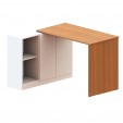 Escrivaninha com Tampo Articulado Versa Home 2 Portas Freijó/Branco - Telasul