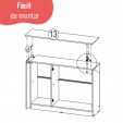 Escrivaninha com Tampo Articulado Versa Home 2 Portas Freijó/Branco - Telasul