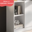 Escrivaninha com Tampo Articulado Versa Home 2 Portas Freijó/Branco - Telasul