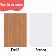 Escrivaninha com Tampo Articulado Versa Home 2 Portas Freijó/Branco - Telasul