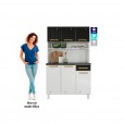 Armário de Cozinha de Aço Kit Triplo Diamante Smart Branco/Preto - Telasul