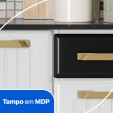 Armário de Cozinha de Aço Kit Triplo Diamante Smart Branco/Preto - Telasul