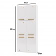 Paneleiro Duplo de Aço 6 Portas Diamante Branco - Telasul