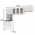 Cozinha de Aço Compacta Diamante 3 Peças Branco - Telasul