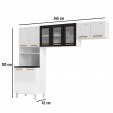 Cozinha de Aço Compacta Diamante 3 Peças Branco/Preto - Telasul